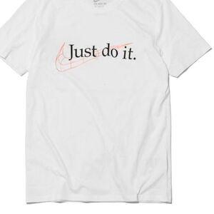 Nike White 'Just Do It' Men's Tee